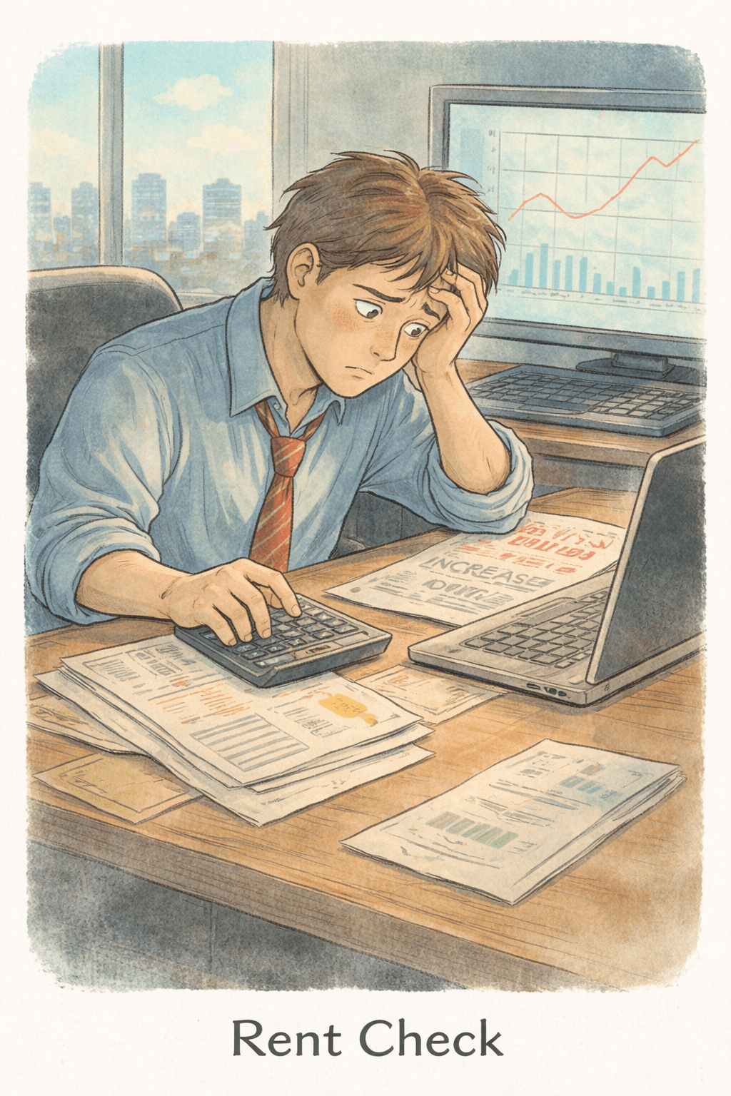 Rent Check illustration